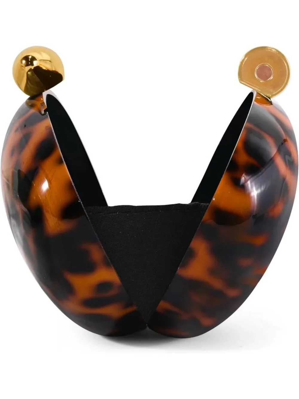 Women's Marble Amber Tortoise Shell Acrylic Clutch Purse Gold Evening Handbag